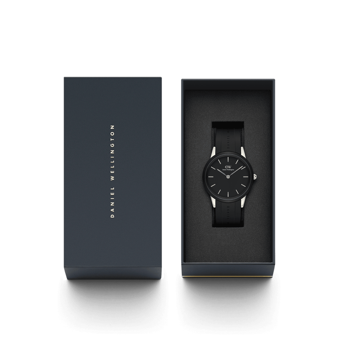 Daniel Wellington Iconic Motion 40 Silver & Black Watch Watches Daniel Wellington 