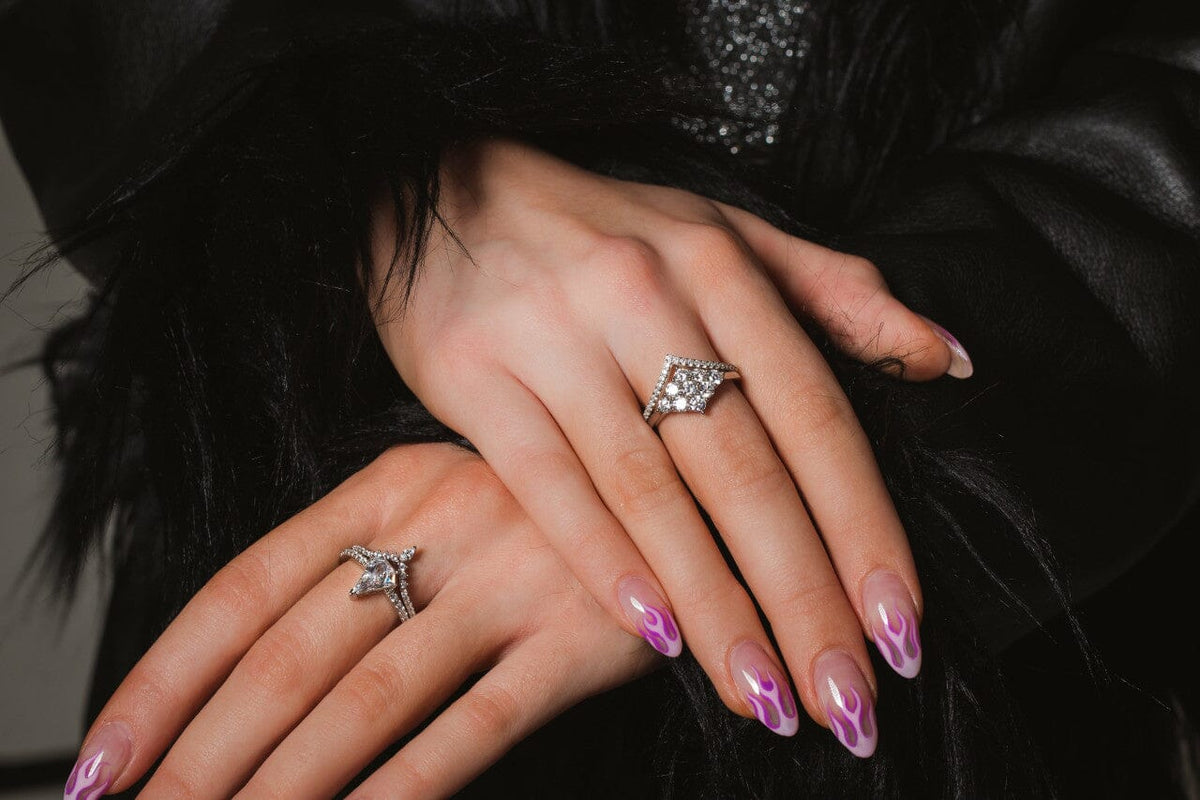 Rock Star Glam Silver Ring - IR492W Bevilles Jewellers 