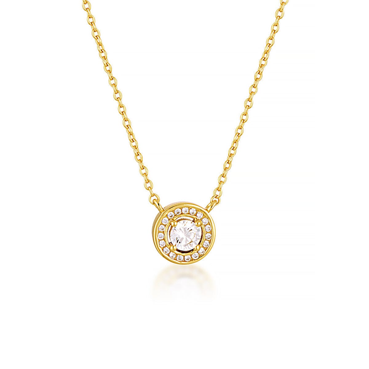 MILESTONE HALO PENDANT IN GOLD Bevilles Jewellers 