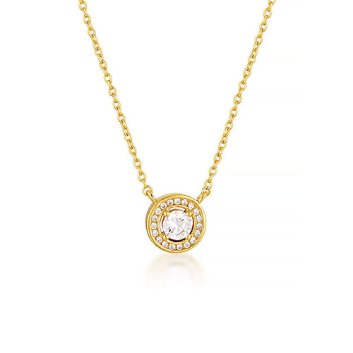 MILESTONE HALO PENDANT IN GOLD Bevilles Jewellers 