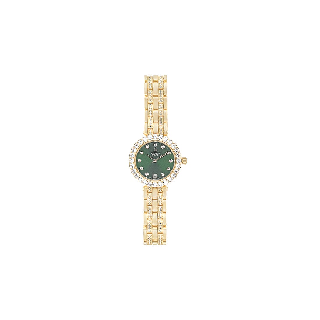Roberto Carati Milania Green Face Gold Coloured Watch M1027 BE-V5 Watches Roberto Carati 