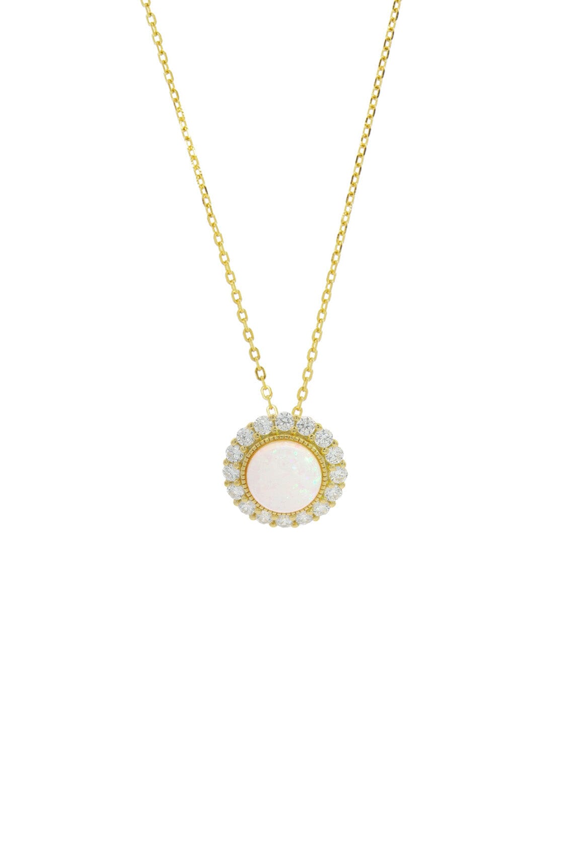 OPAL GLOW MARRINAWI WHITE CREATED OPAL PENDANT GOLD Bevilles Jewellers 