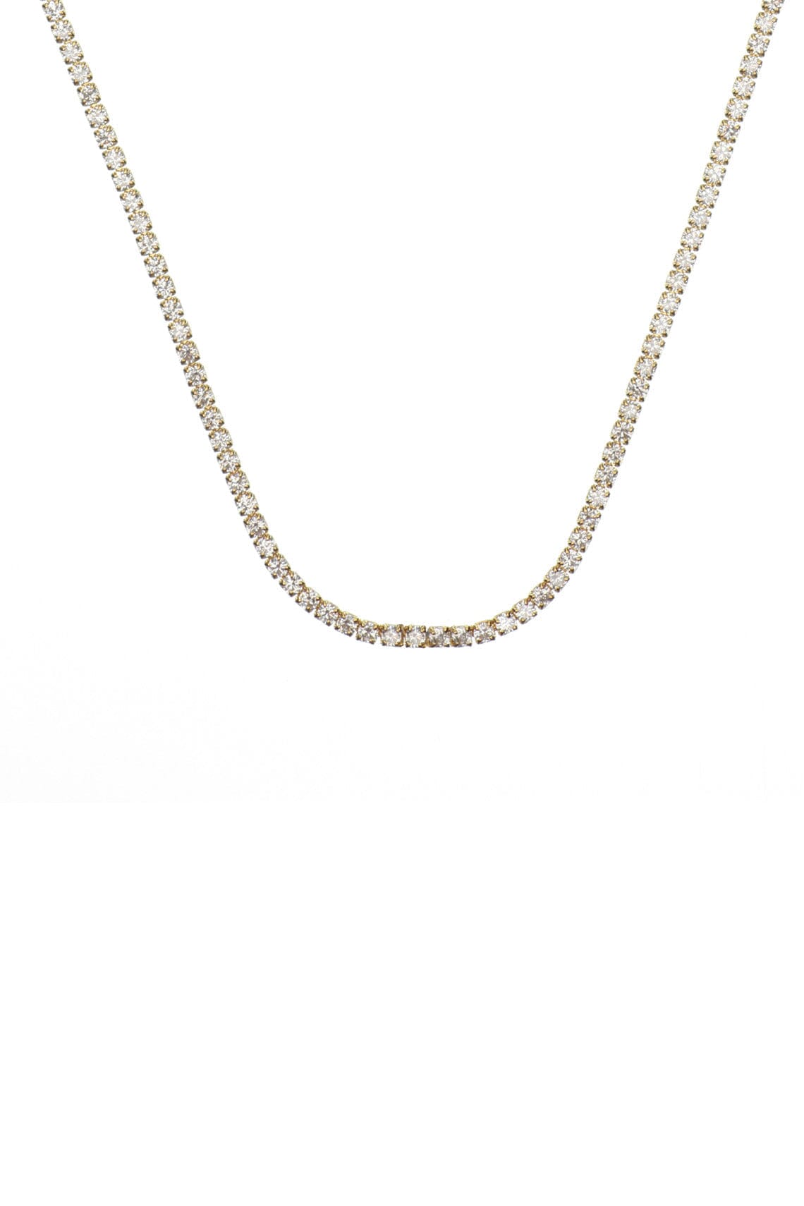 SYDNEY SOIRÉE 2MM TENNIS NECKLACE 42CM GOLD Bevilles Jewellers 