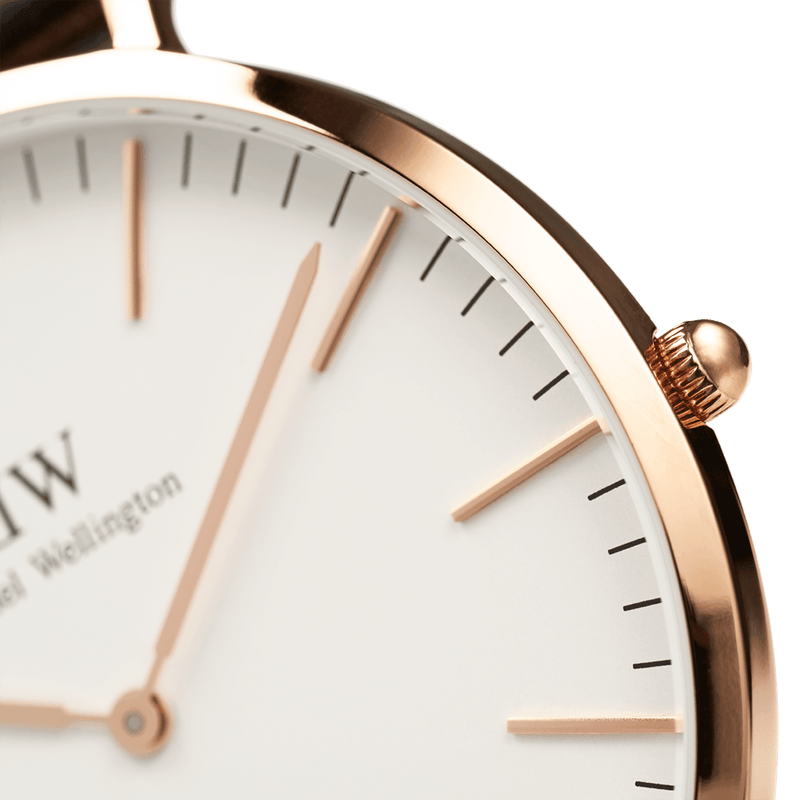 Daniel Wellington Classic 40 Durham Rose Gold & White Watch Watches Daniel Wellington 