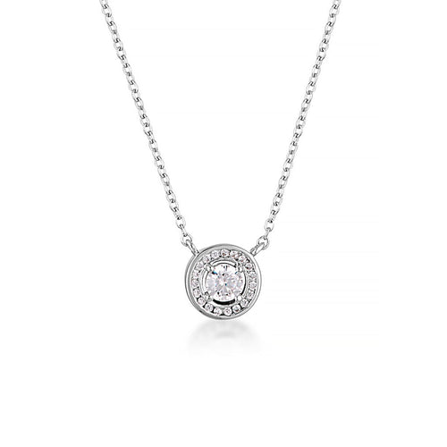 MILESTONE HALO PENDANT IN SILVER Bevilles Jewellers 