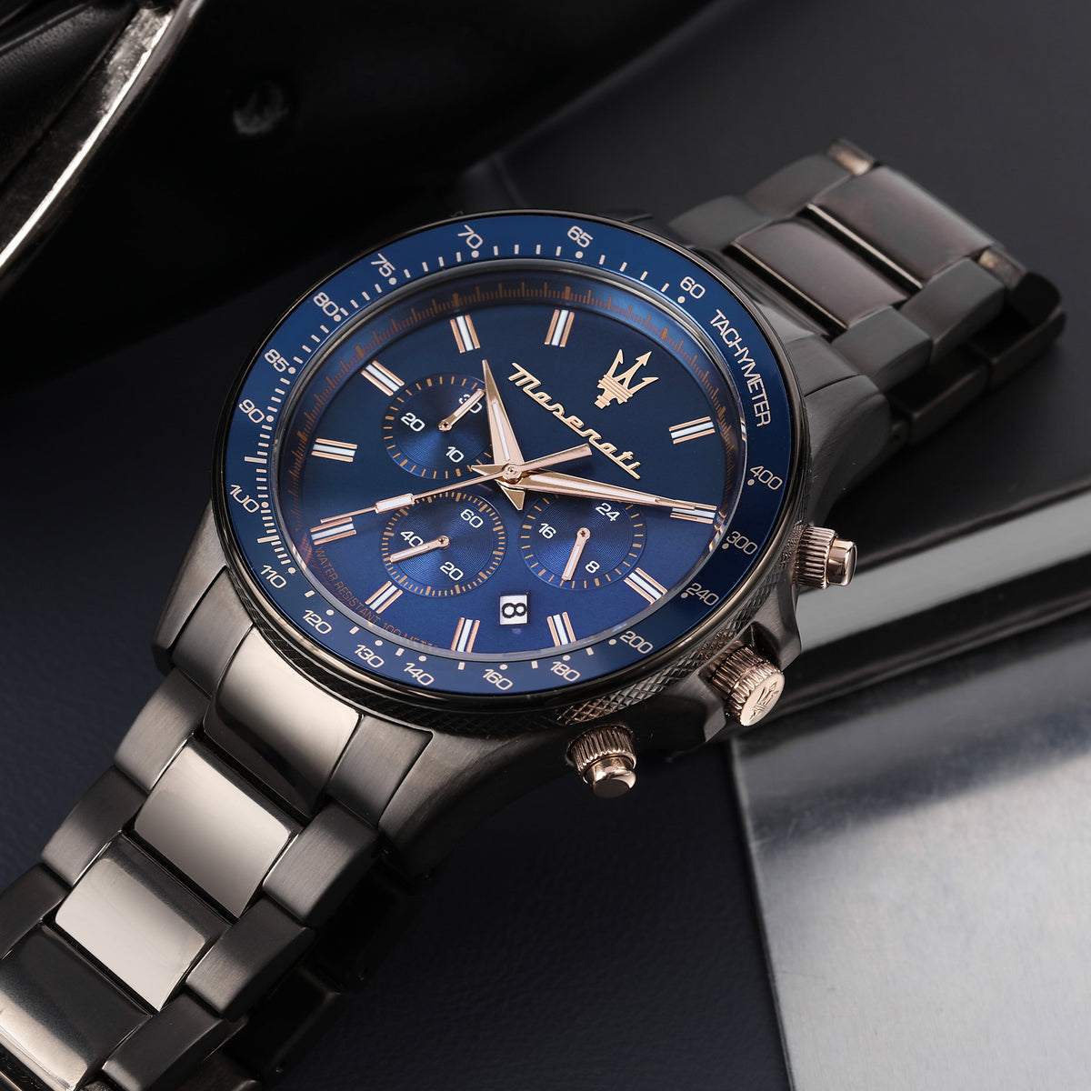 Maserati Sfida Grey 44mm Chronograph Watch Watches Maserati 
