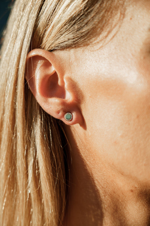 CHIC NOEL HIGH SHINE STUD EARRINGS GOLD Bevilles Jewellers 
