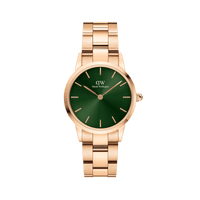 Daniel Wellington Iconic Link Emerald 36 Rose Gold & Green Watch Watches Daniel Wellington 