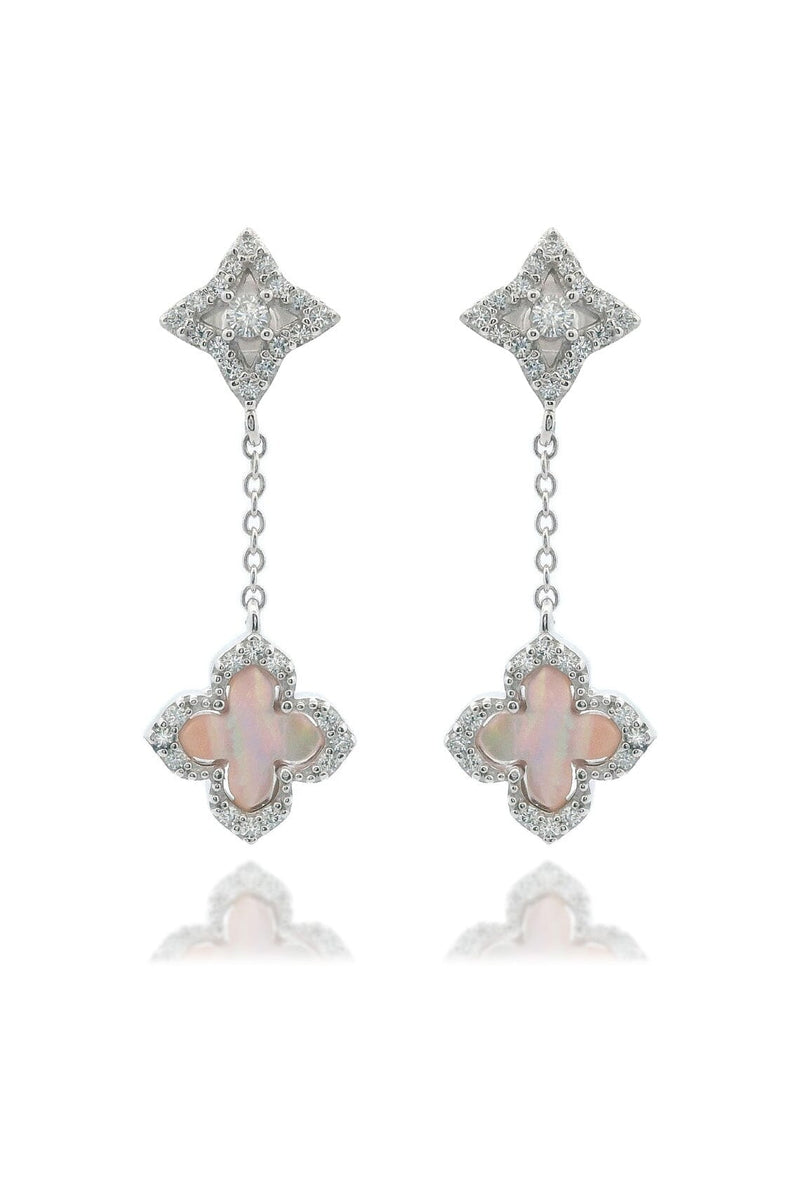 SYDNEY SOIRÉE FAIRWATER MOTHER OF PEARL DROP EARRINGS SILVER Bevilles Jewellers 