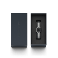 Daniel Wellington Quadro Studio 22x22 Silver & Black Watch Watches Daniel Wellington 