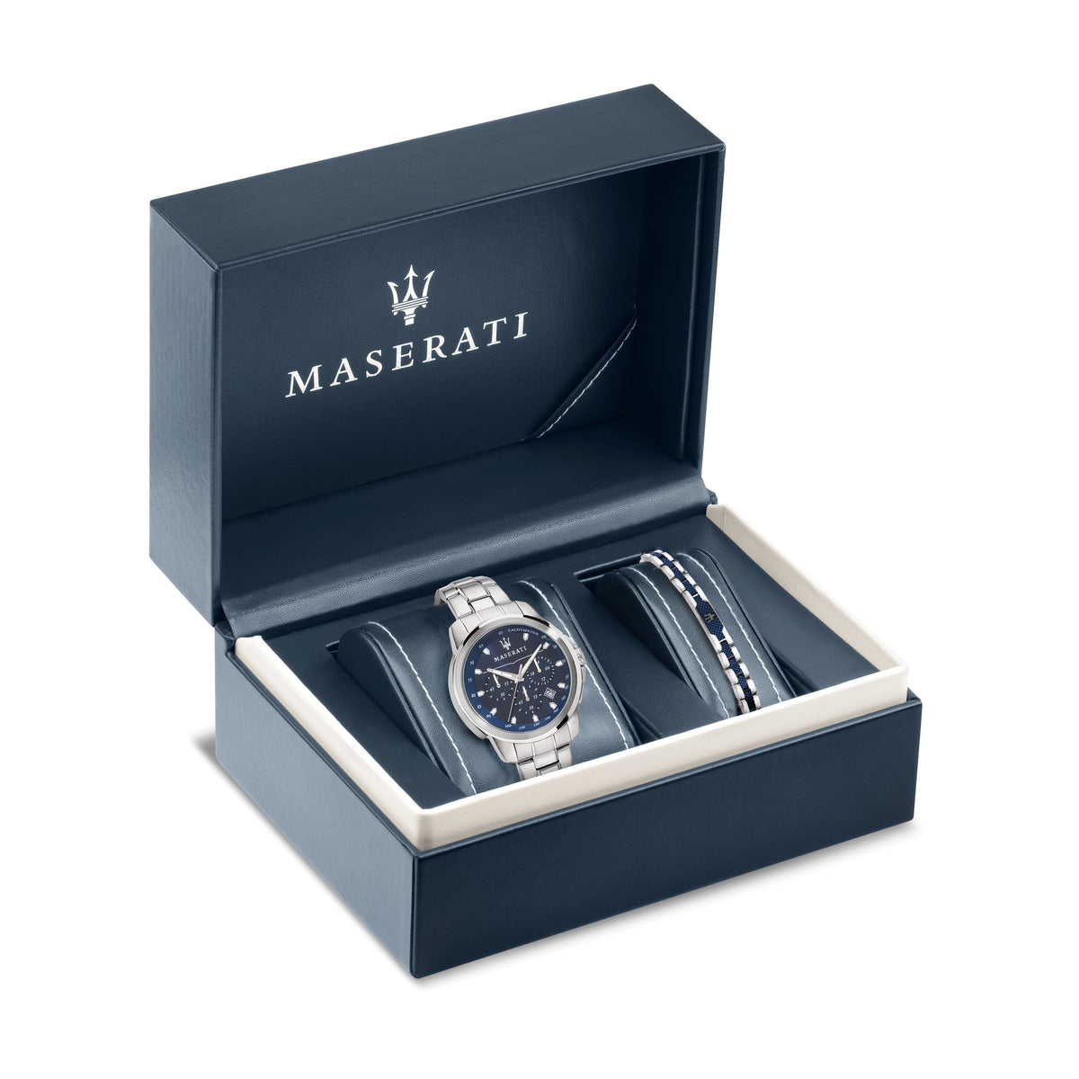 Maserati Successo 44mm Stainless Steel Chronograph with Bracelet Watch Watches Maserati 