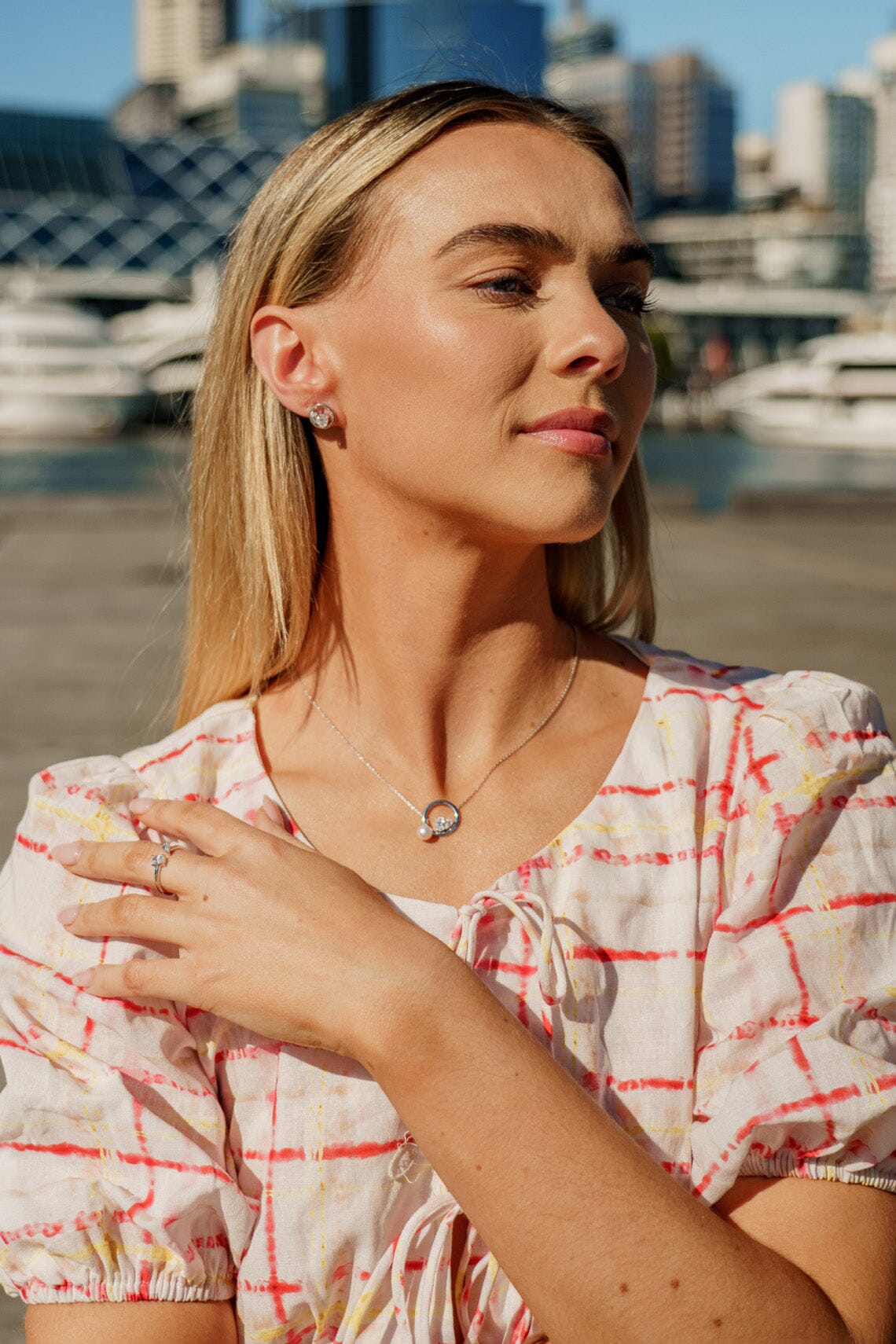 CHIC NOEL TOI ET MOI CIRCLE EARRINGS SILVER Bevilles Jewellers 