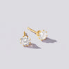 9ct Yellow Gold Silver Infused Cubic Zirconia Earrings 5mm Earrings Bevilles 