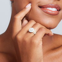 Brilliant Miracle Halo Ring with 1.00ct of Diamonds in 9ct Yellow Gold Rings Bevilles 