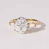 Oval Shaped Ring with 1.00ct of Diamonds in 9ct Yellow Gold Rings Bevilles 