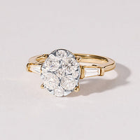 Oval Shaped Ring with 1.00ct of Diamonds in 9ct Yellow Gold Rings Bevilles 