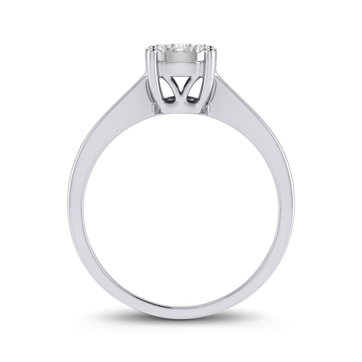 Brilliant Illusion Miracle Ring with 0.10ct of Diamonds in 9ct White Gold Rings Bevilles 