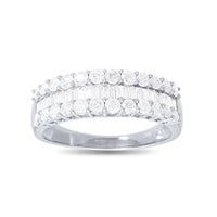 9ct White Gold RIng with 1.00ct of Diamonds Rings Bevilles 