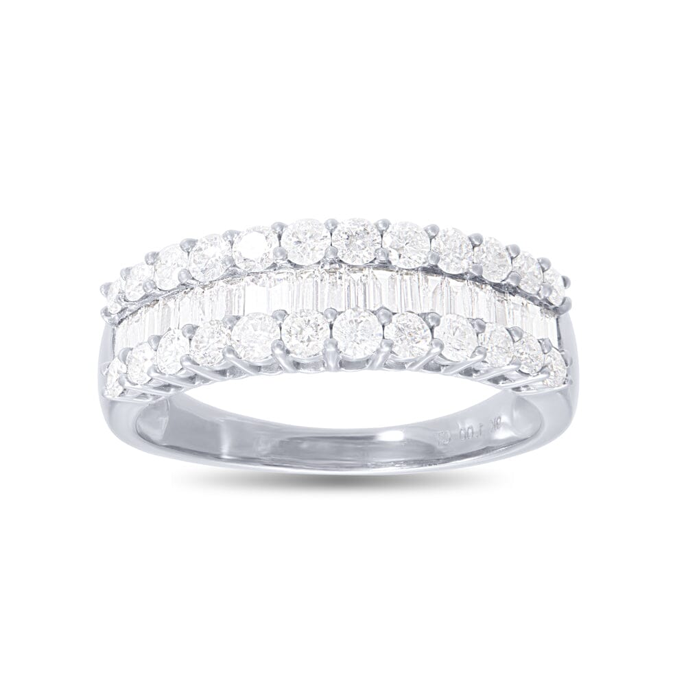 9ct White Gold RIng with 1.00ct of Diamonds Rings Bevilles 