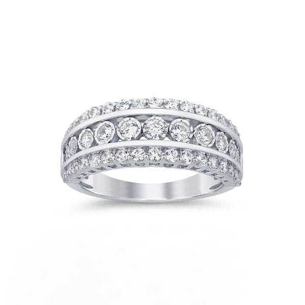 Brilliant Dress Ring with 1.00ct of Diamonds in 10ct White Gold Rings Bevilles 