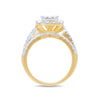 Facets of Love Square Mirage Ring with 1.50ct of Diamonds in 18ct Yellow Gold Rings Bevilles 