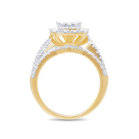 Facets of Love Square Mirage Ring with 1.50ct of Diamonds in 18ct Yellow Gold Rings Bevilles 