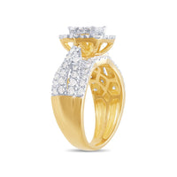 Facets of Love Square Mirage Ring with 1.50ct of Diamonds in 18ct Yellow Gold Rings Bevilles 