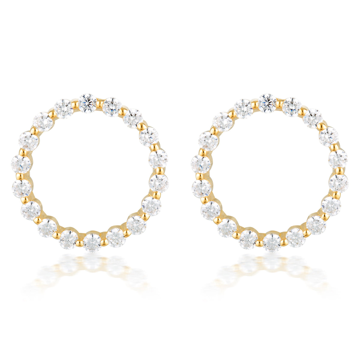 Georgini Large Circle of Life Gold Earrings Earrings Georgini 