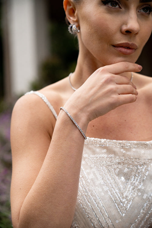 SELENA 3MM TENNIS BRACELET SMALL 16.5CM SILVER Bracelets Georgini 