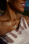 OPAL GLOW MARRINAWI WHITE CREATED OPAL PENDANT GOLD Bevilles Jewellers 