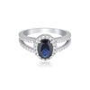GEORGINI AURORA GLORY RING SILVER/ SAPPHIRE Bevilles Jewellers 