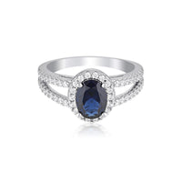 GEORGINI AURORA GLORY RING SILVER/ SAPPHIRE Bevilles Jewellers 9 