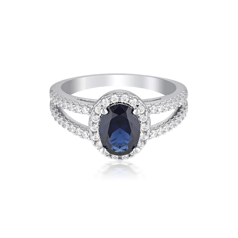 GEORGINI AURORA GLORY RING SILVER/ SAPPHIRE Bevilles Jewellers 9 