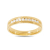 9ct Yellow Gold 0.25ct Diamond Channel Men's Ring Rings Bevilles 