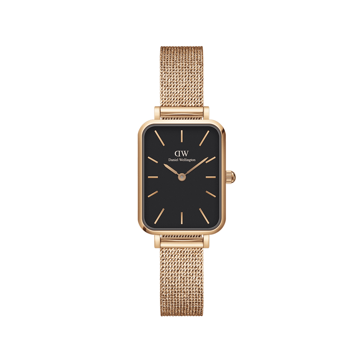 Daniel Wellington Quadro 20X26 Pressed Melrose Rose Gold & Black Watch Watches Daniel Wellington 