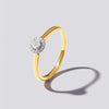Halo Ring with 0.10ct of Diamonds in 9ct Yellow Gold Bevilles Jewellers 