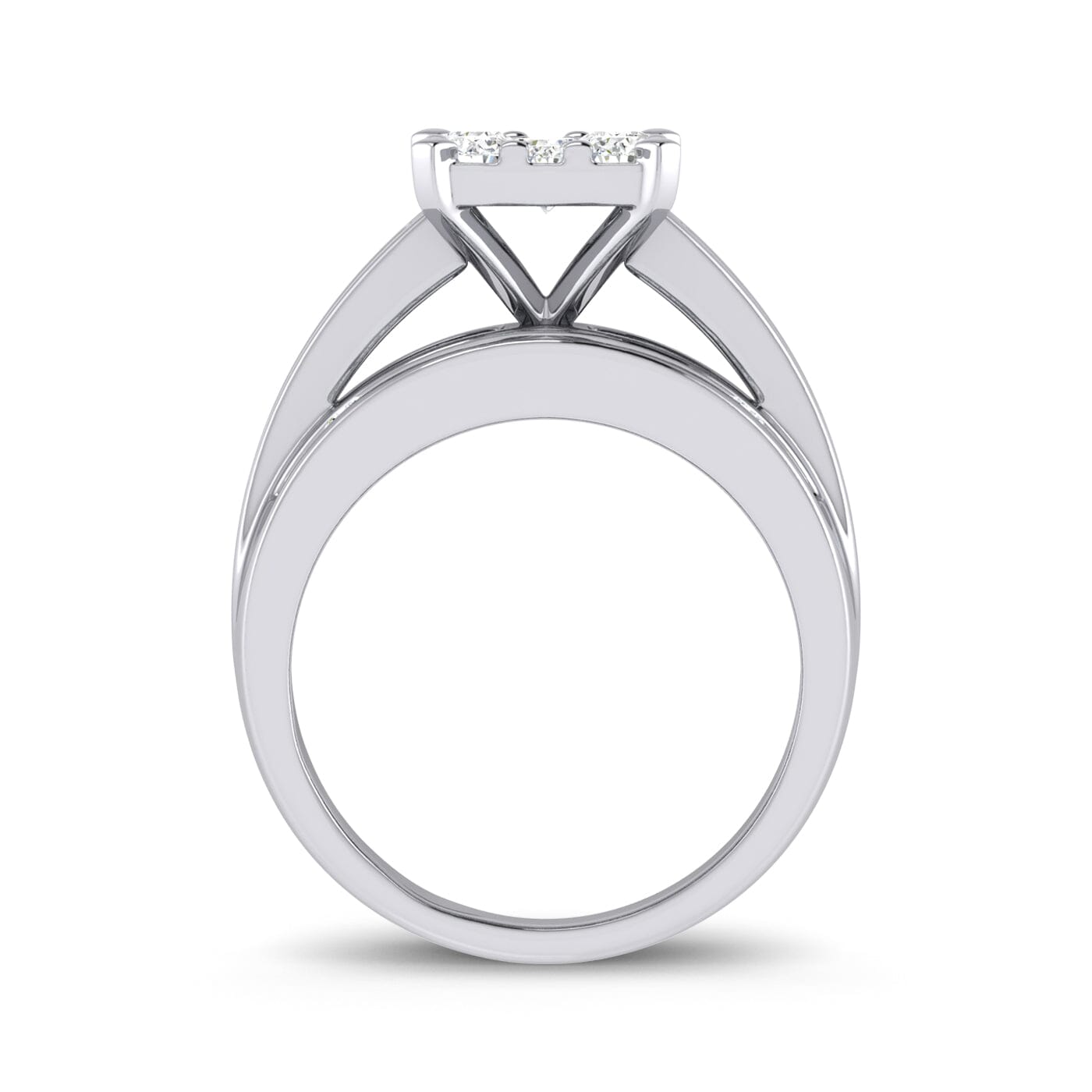 Brilliant Baguette Ring with 2.00ct of Diamonds in 9ct White Gold Rings Bevilles 
