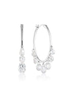 MIRAGE EDITH HOOP EARRINGS SILVER Bevilles Jewellers 