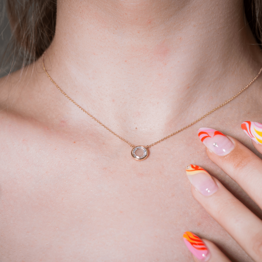 GEORGINI NOEL NIGHTS SLICED STONE NECKLACE GOLD Necklaces Georgini 