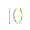 Hoop Earrings with 0.05ct of Diamonds in 9ct Yellow Gold Earrings Bevilles 