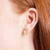 Huggie Hoop Earrings with 0.10ct of Diamonds in 9ct Yellow Gold Earrings Bevilles 