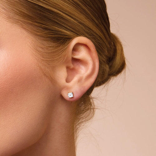 Composite Stud Earrings with 1/5ct of Diamonds in 9ct Yellow Gold Earrings Bevilles Jewellers 