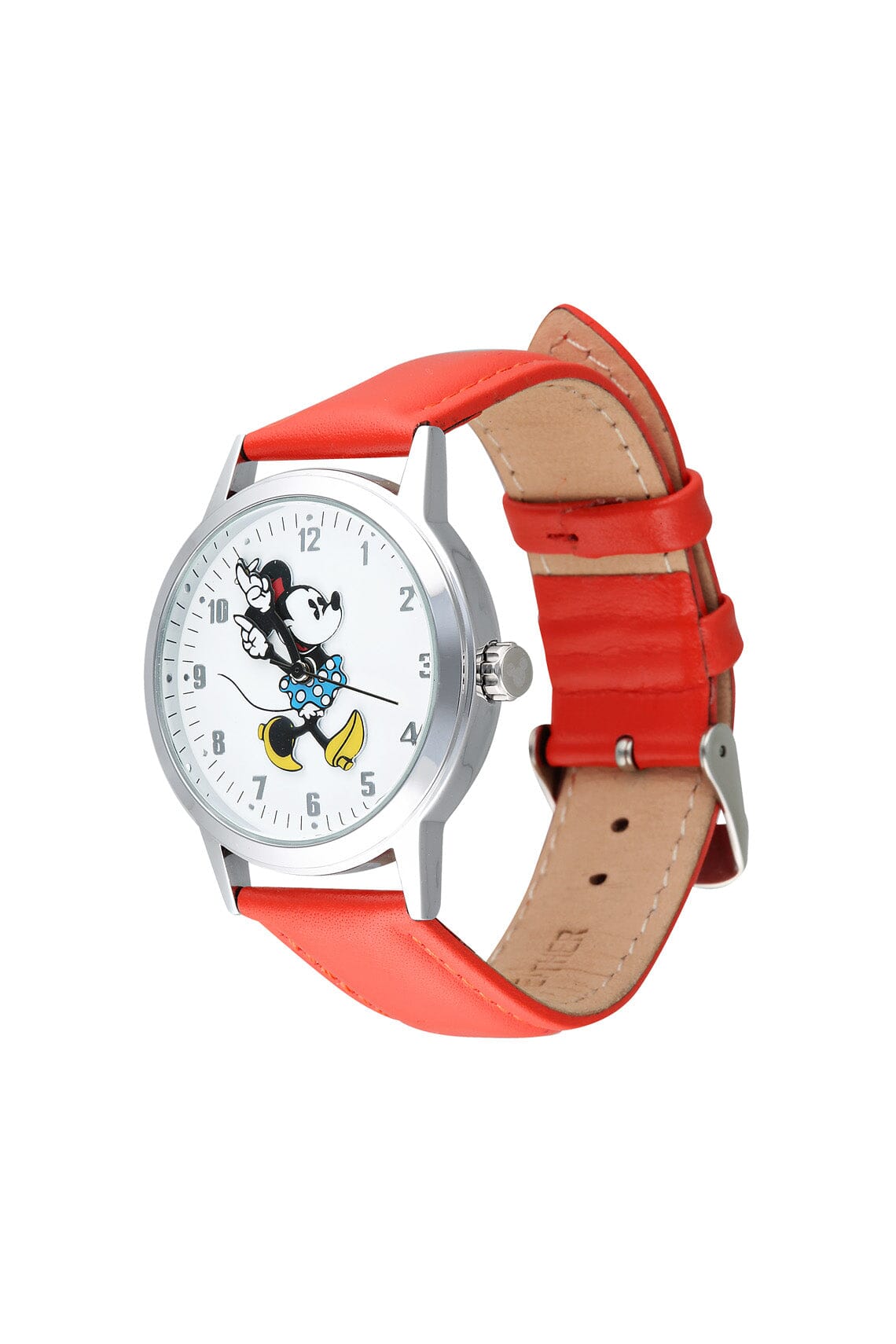 Disney Disney Bold Minnie 35mm White Dial Red Leather Strap Watch Watches Disney 
