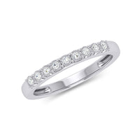 9ct White Gold 0.12ct Diamond Eternity Ring Rings Bevilles 