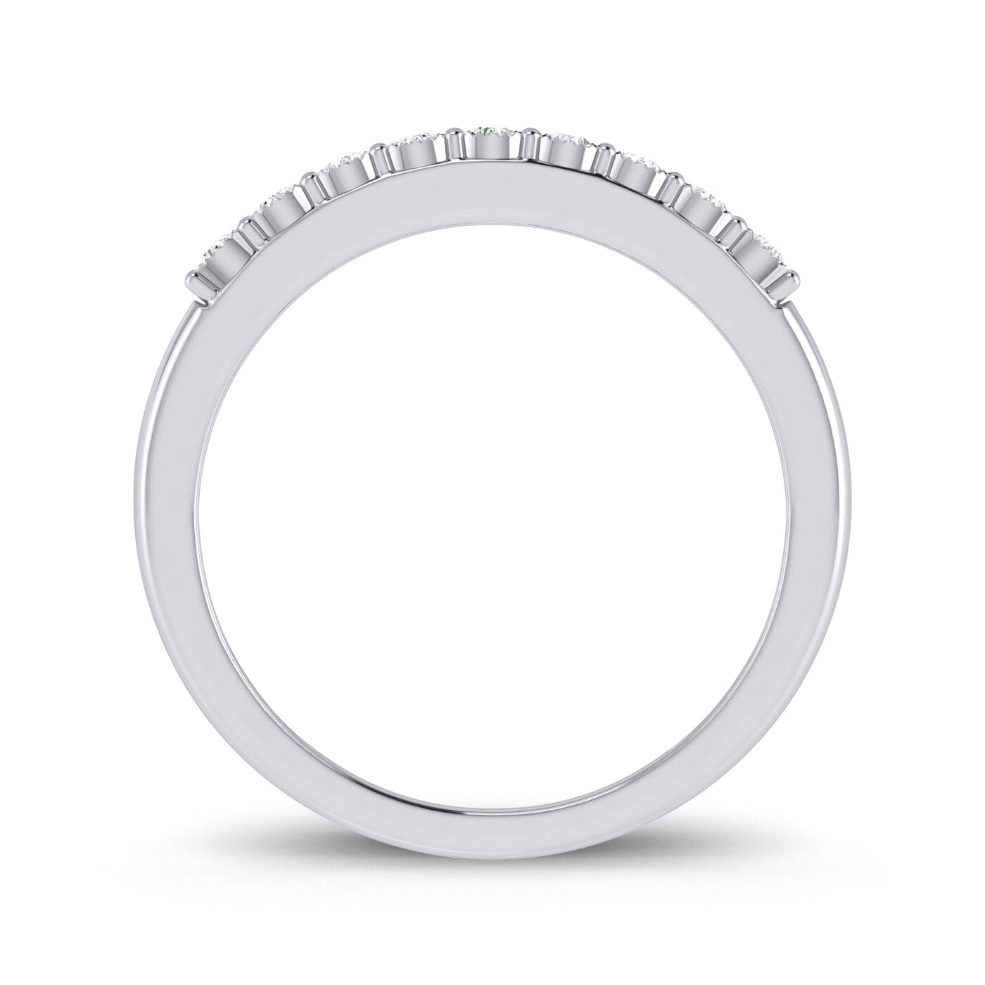 9ct White Gold 0.12ct Diamond Eternity Ring Rings Bevilles 