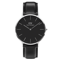 Daniel Wellington Classic 40 Sheffield Silver & Black Watch Watches Daniel Wellington 