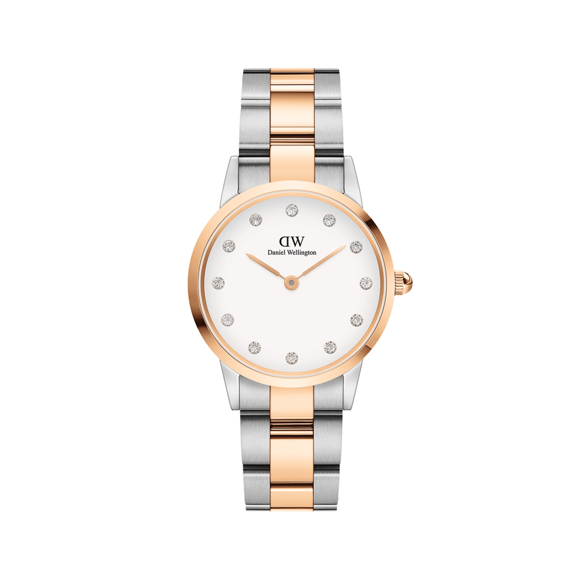 Daniel Wellington Iconic Link Lumine 32 Rose Gold & Silver White Watch Watches Daniel Wellington 