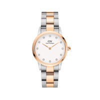Daniel Wellington Iconic Link Lumine 32 Rose Gold & Silver White Watch Watches Daniel Wellington 