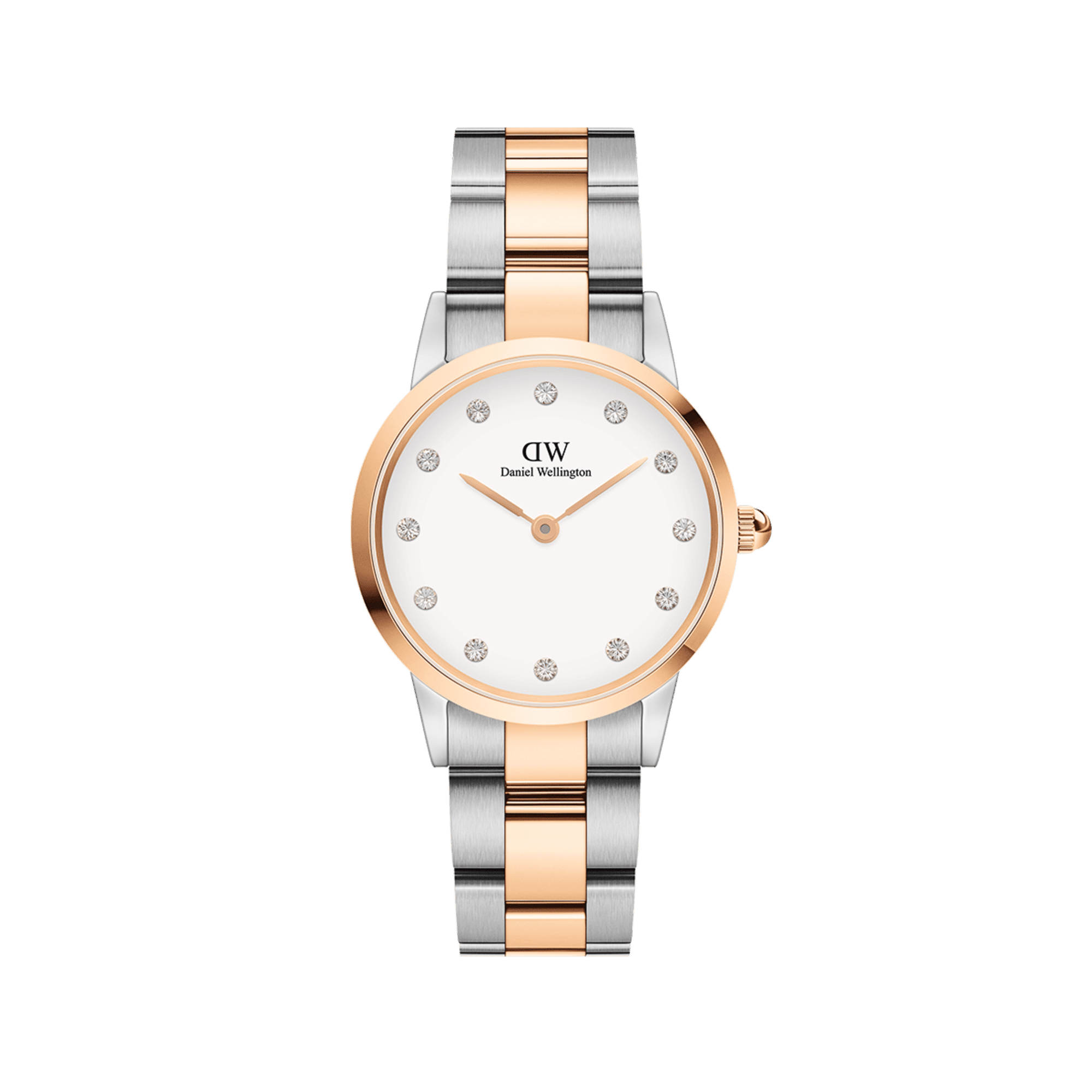Daniel Wellington Iconic Link Lumine 32 Rose Gold & Silver White Watch Watches Daniel Wellington 