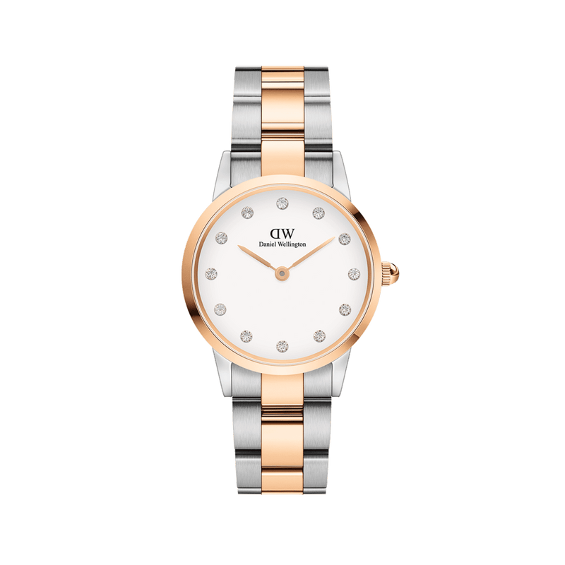 Daniel Wellington Iconic Link Lumine 32 Rose Gold & Silver White Watch Watches Daniel Wellington 